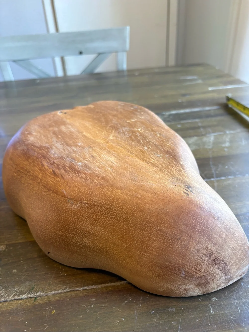 Monkey Pod Bowl Vintage Leaf Wood Serving Dish Hosting Server - Picture 4 of 5